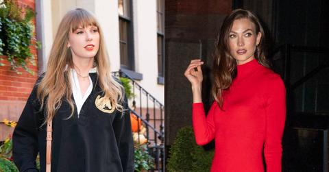 Photo of Taylor Swift and a picture of Karlie Kloss.