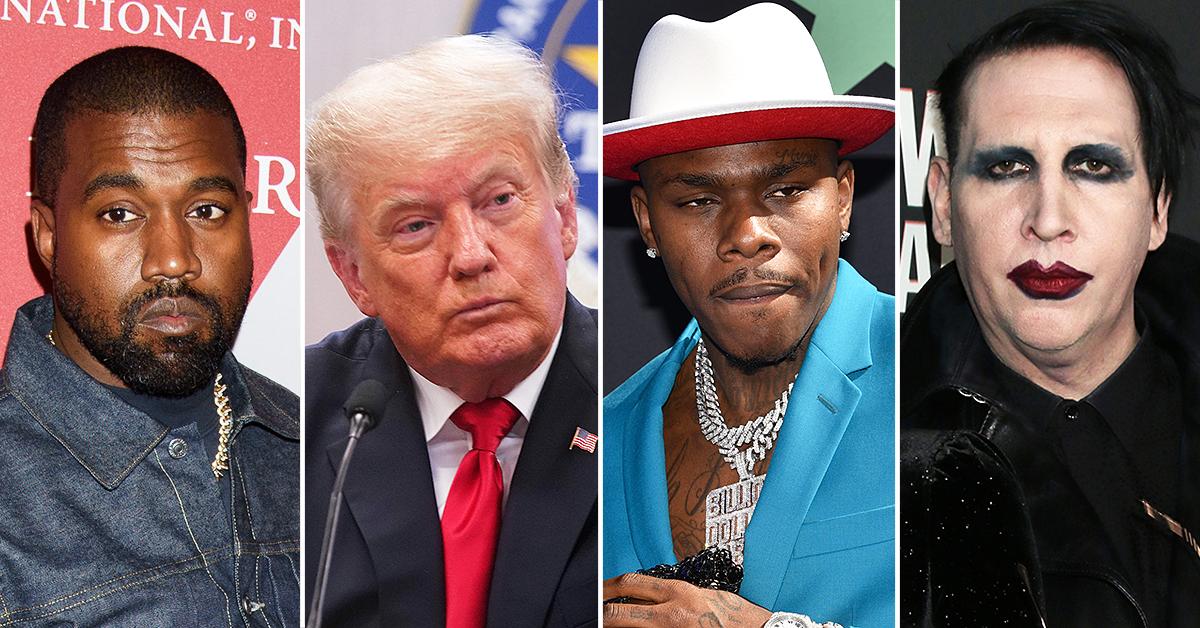 kanye west asked donald trump join him controversial donda event dababy marilyn manson