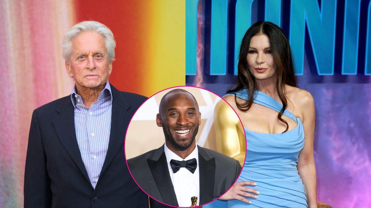Image of Michael Douglas Reminisces About Kobe Bryant's Early Days Dropping by Zeta-Jones' Home