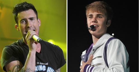 Adam levine justin bieber march13nea.jpg