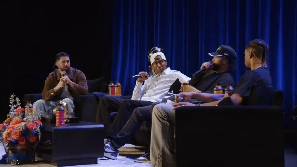 Photo of Stephen A. Smith joined Jalen Brunson and Josh Hart for an episode of 'The Roommates' podcast.