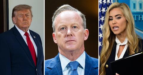 Image of Donald Trump,Sean Spicer and Katie Zacharia