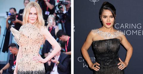 Composite photo of Nicole Kidman and Salma Hayek.