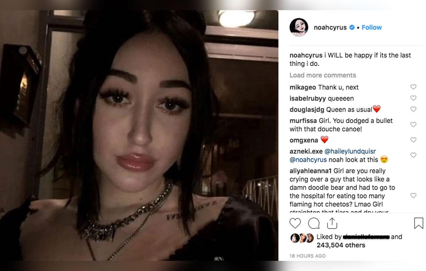 Noah Cyrus Reacts To Ex Lil Xan’s Announcement That His Fiancée Is Pregnant