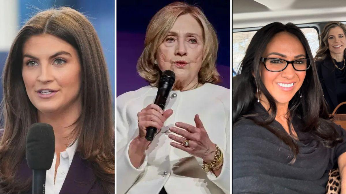 Composite photo of Kaitlan Collins, Hillary Clinton and Lauren Boebert