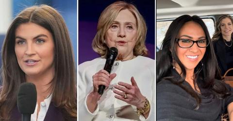 Composite photo of Kaitlan Collins, Hillary Clinton and Lauren Boebert