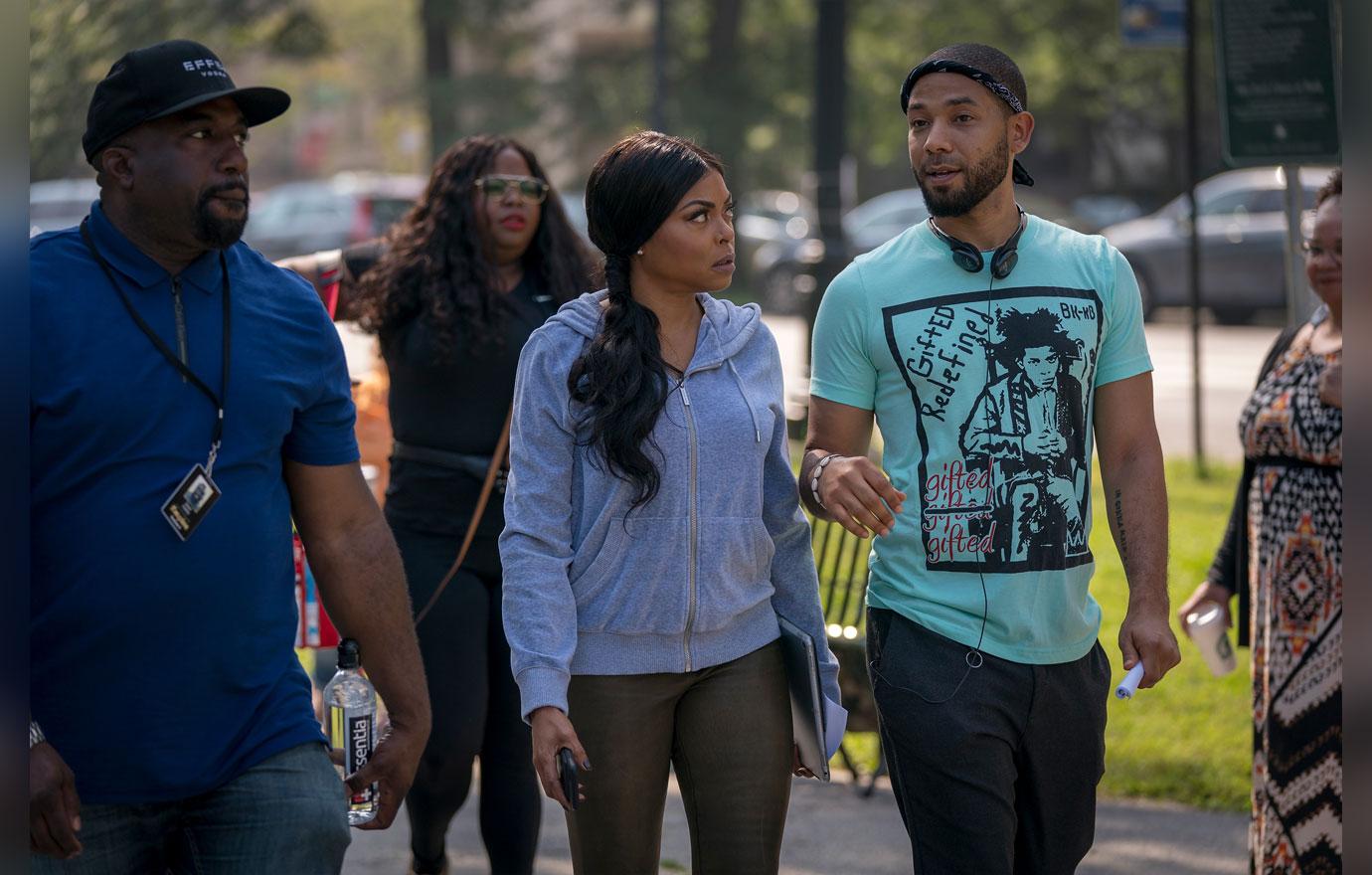 Jussie smollett on set