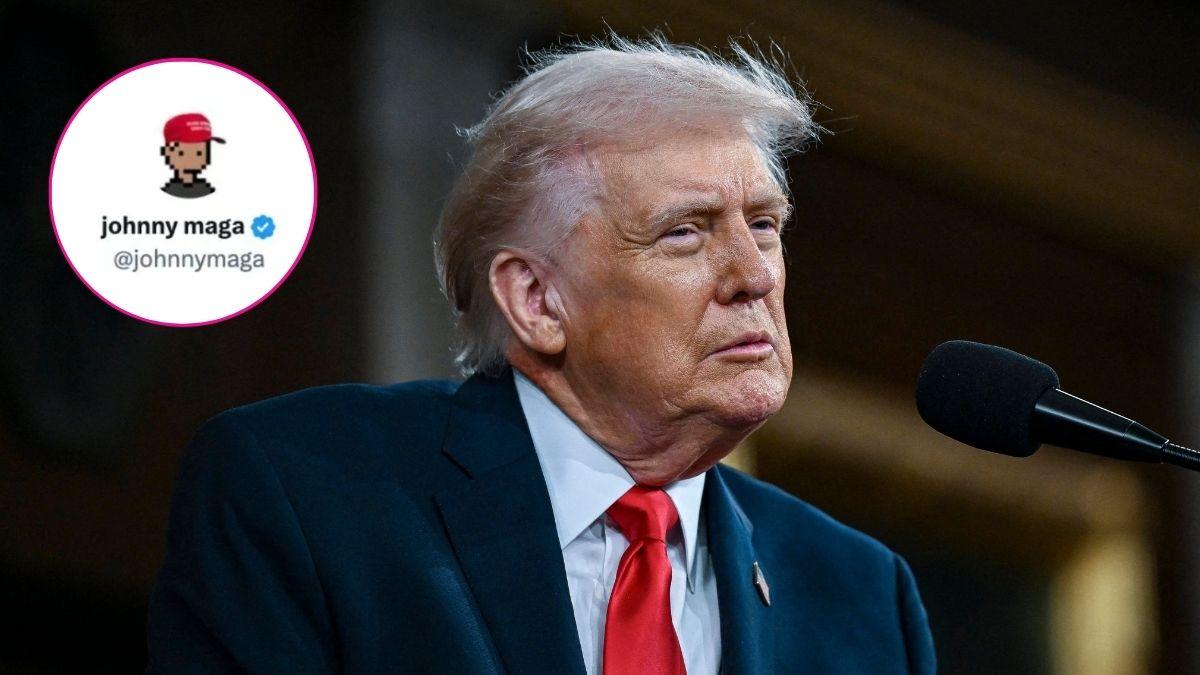 composite photo of donald trump and the johnny maga x account