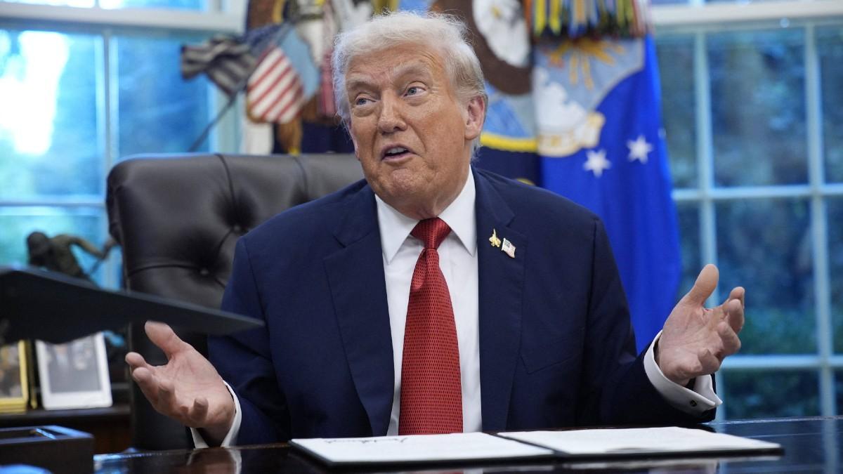 image of Donald Trump attacked Iran in February. 