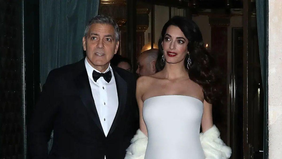 Photo of George and Amal Clooney married in 2014.