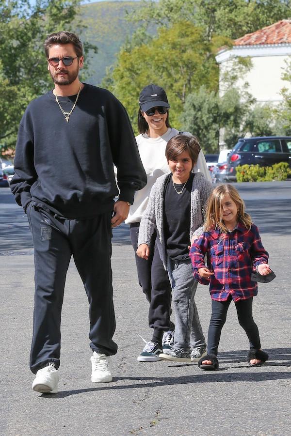 Kourtney Kardashian and Scott Disick take their kids to a movie