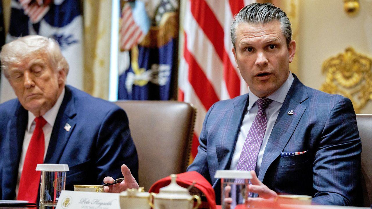 Pete Hegseth at cabinet meeting