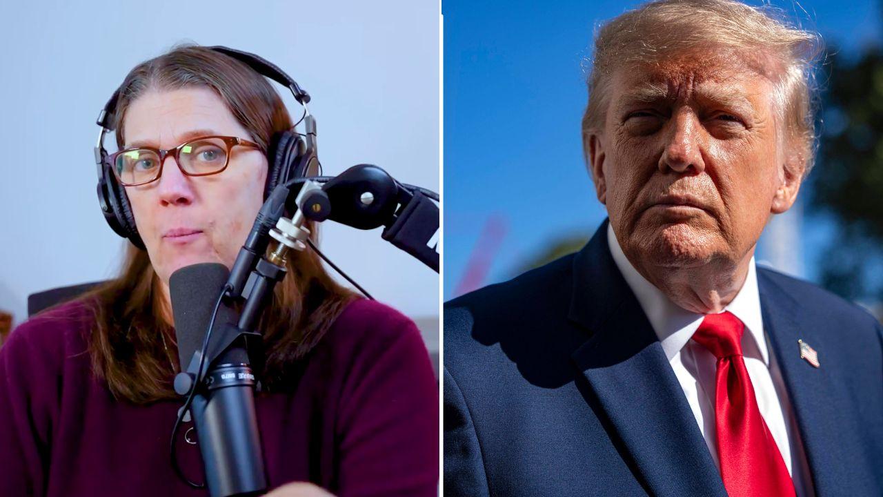 Split image of Mary and Donald Trump.