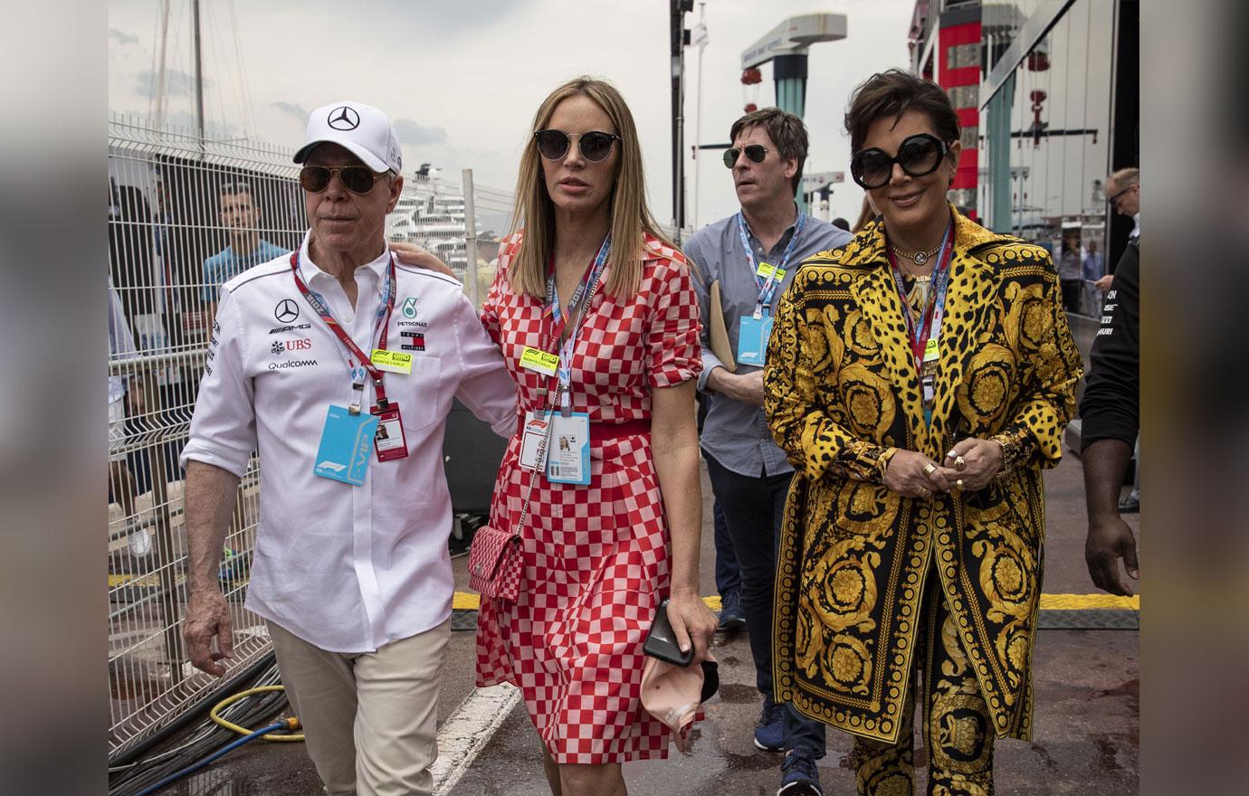 (L to R): Kris Jenner (USA), Dee Hilfiger (USA), and Tommy Hilfiger (USA).  27.05.2018. Formula 1 World Championship, Rd 6, Monaco Grand Prix, Monte  Carlo, Monaco, Race Day. Photo credit should read: XPB/Press Association  Images Stock Photo - Alamy