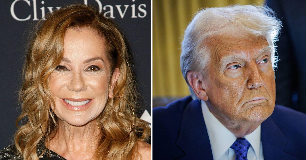 Composite photo of Kathie Lee Gifford and Donald Trump. 