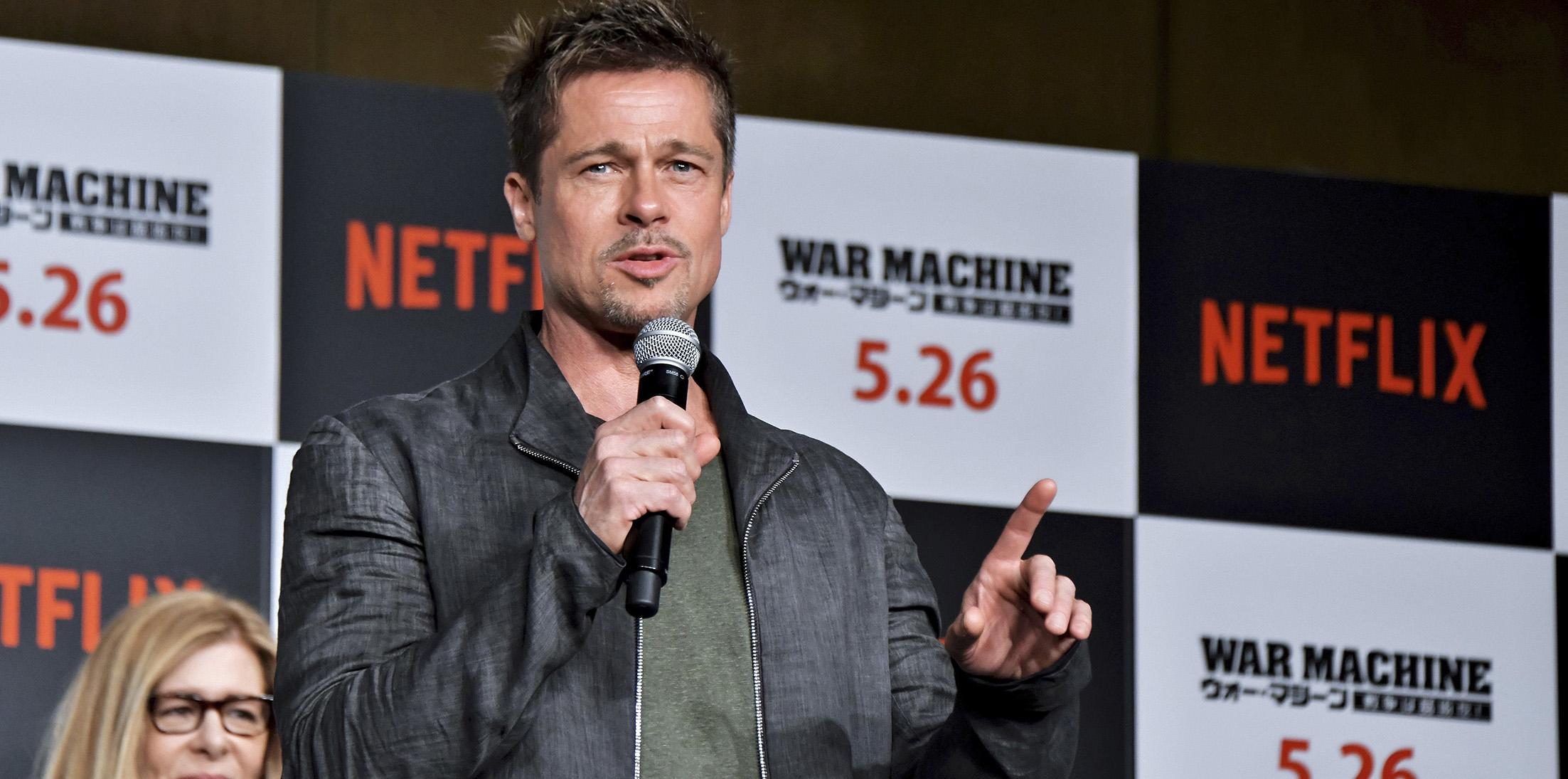 Brad Pitt takes part in the &#8220;War Machine&#8221; Press Conference In Tokyo