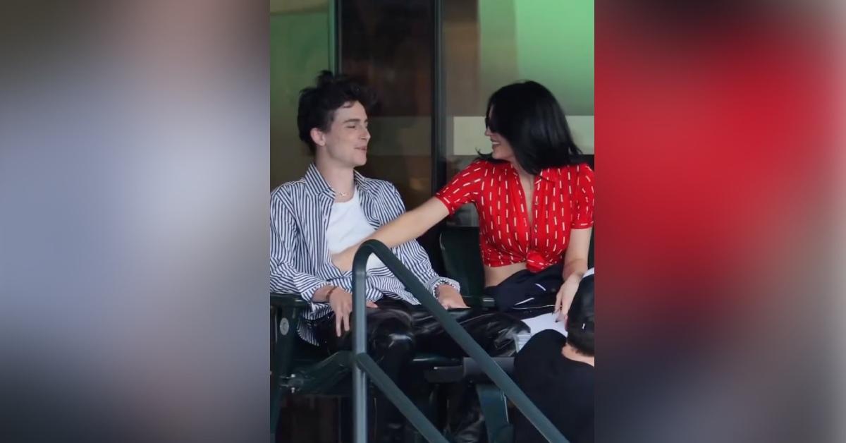 timothee chalamet kylie jenner pda packed tennis date lip reader