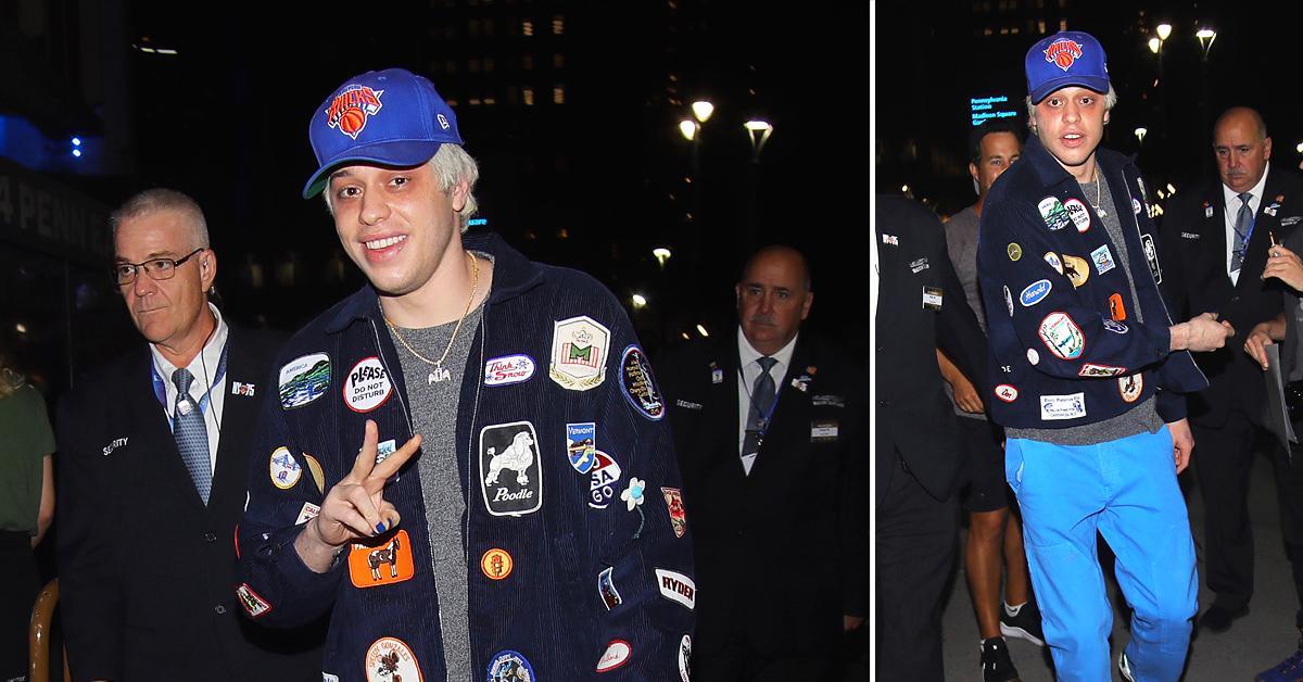 pete davidson arrives at madison square garden in nyc