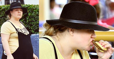 Kelly clarkson pregnant eating disney american idol 01