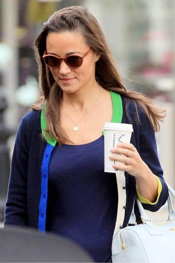 Pippa Middleton Wearing Golden Thread on September 20, 2012 in London[1]