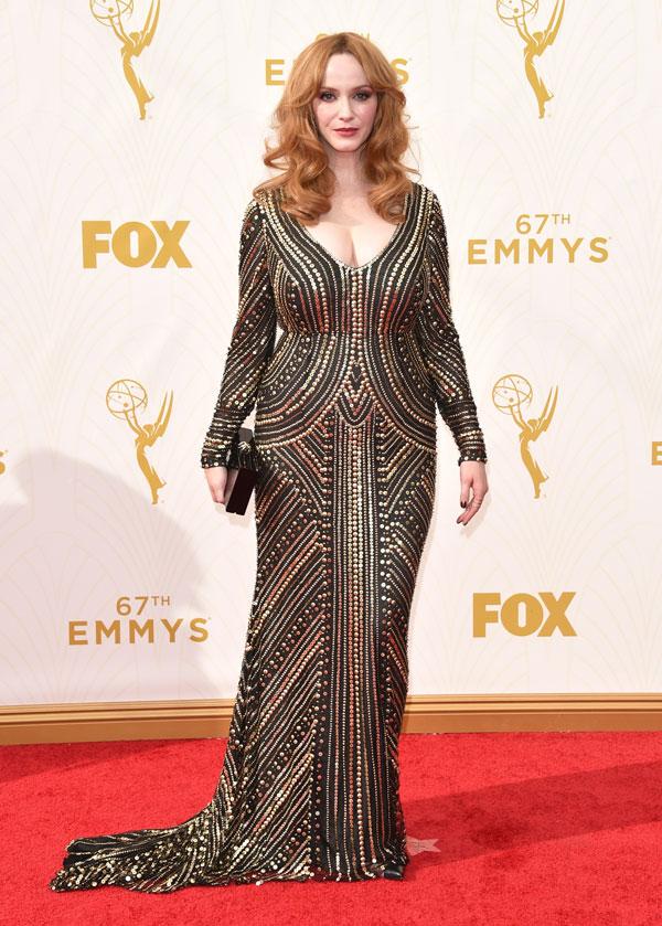 Christina hendricks 2015 emmy awards