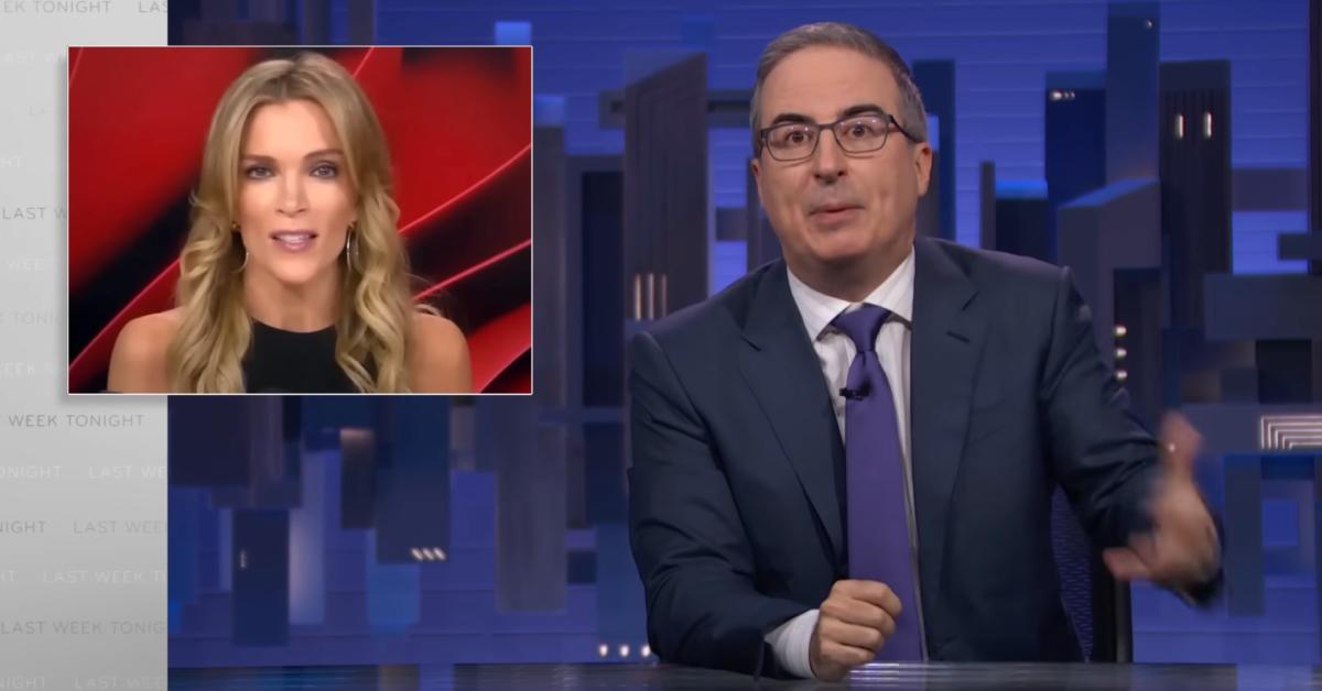 Image of John Oliver slammed Megyn Kelly for her comments about Jeffrey Epstein.