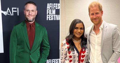 seth rogen joke prince harry frostbite story mindy kaling photo