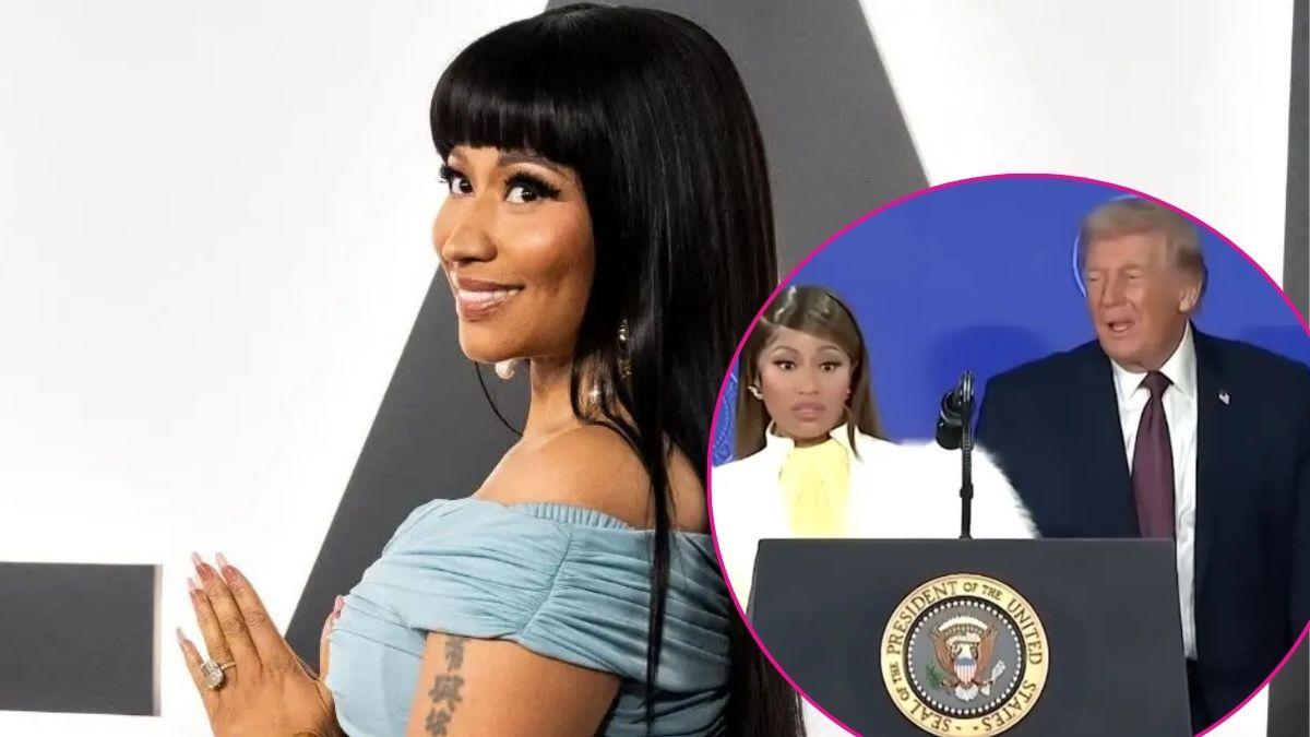 Composite photo of  Nicki Minaj and Donald Trump