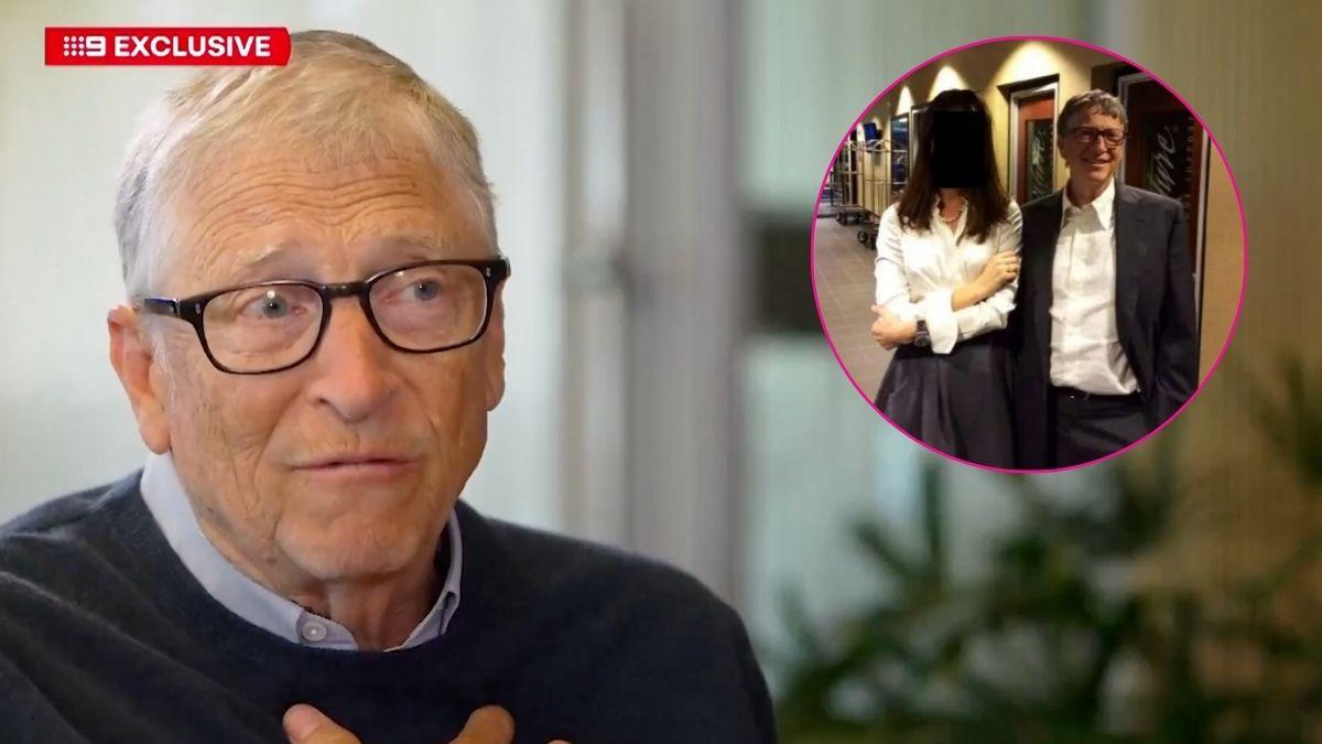 composite photo of bill gates and bill gates with a woman