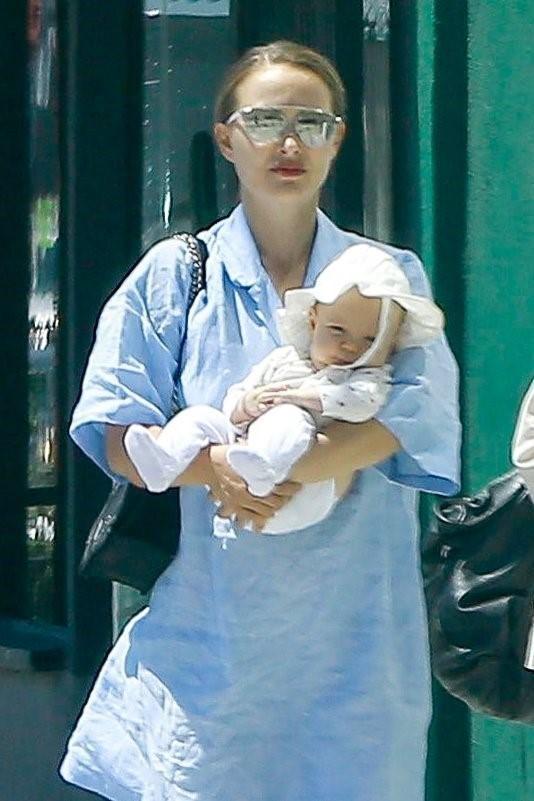 *EXCLUSIVE* Precious cargo! Natalie Portman steps out with baby daughter Amalia