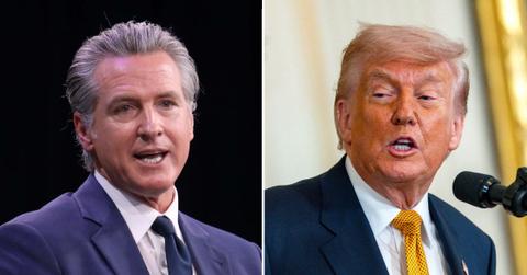 Photo of Gavin Newsom and Donald Trump.