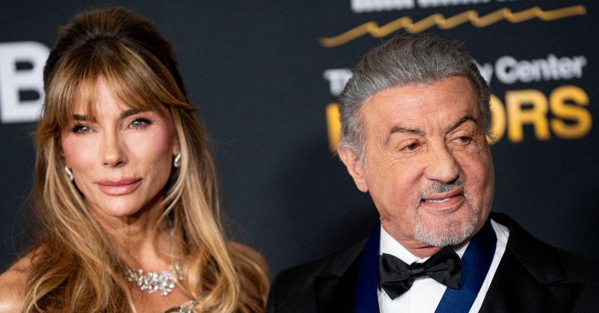 image of The action star walked the red carpet with his wife, Jennifer Flavin Stallone.