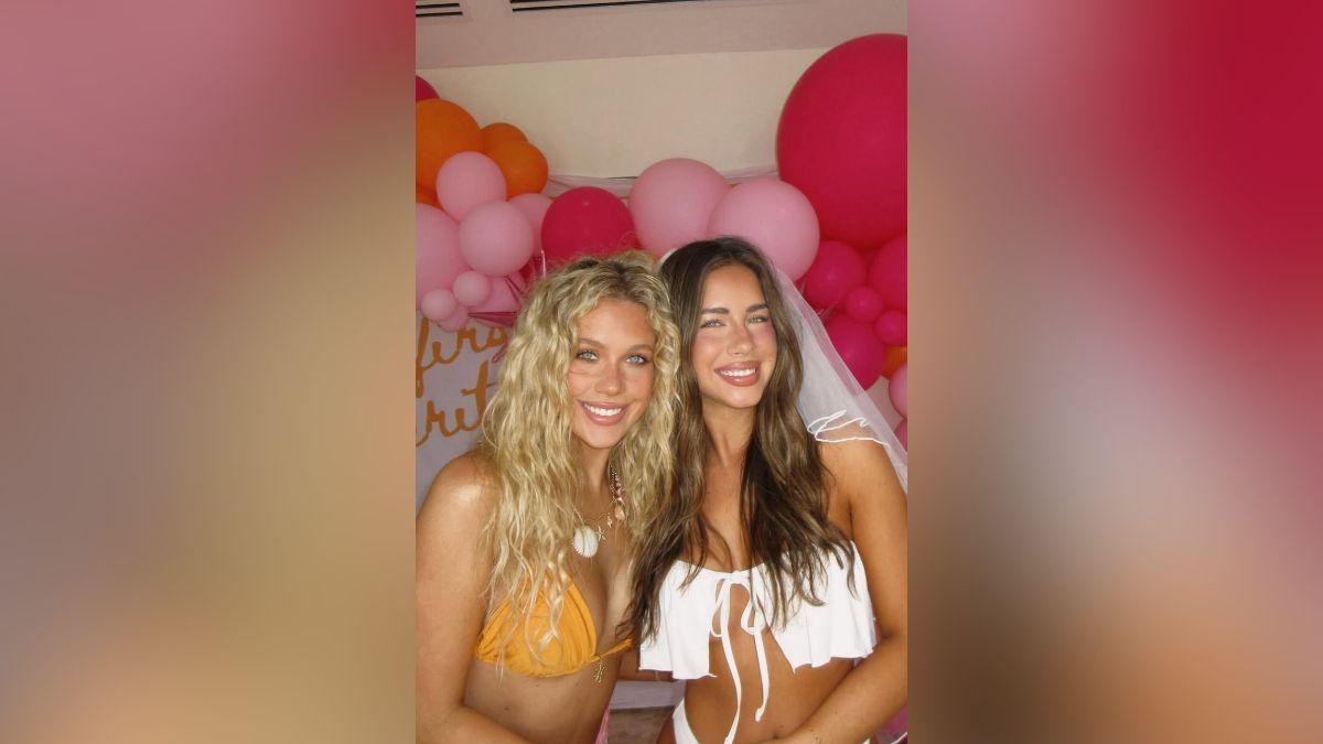 Image of Megan Moroney is her friend's maid of honor.