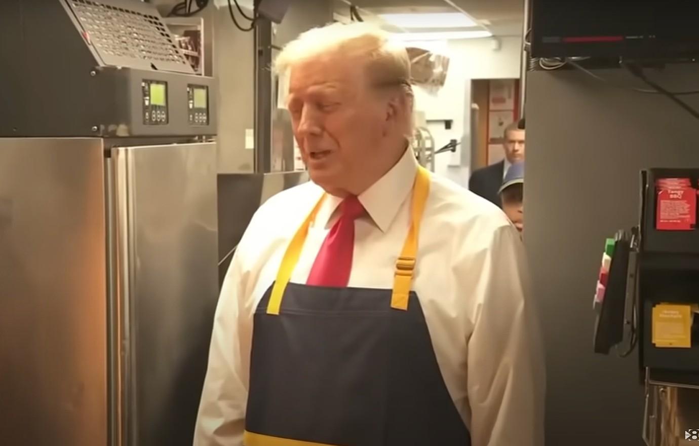 donald trump roasted k people surrounded mcdonalds serve fries