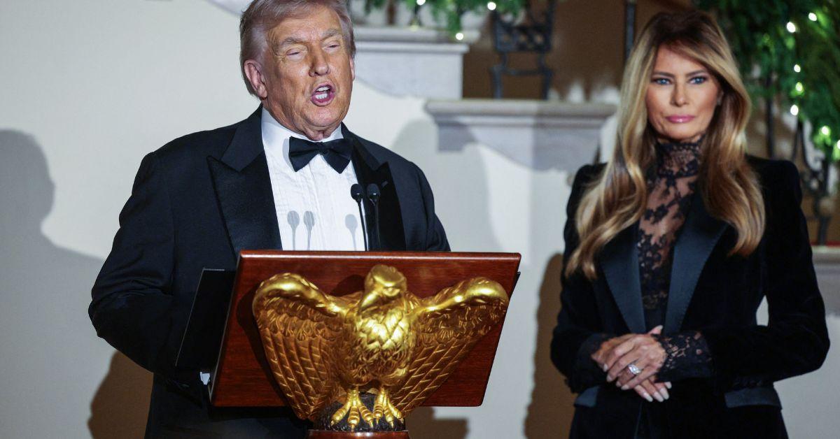 image of Donald and Melania Trump's all-black ensembles were trolled by users. 