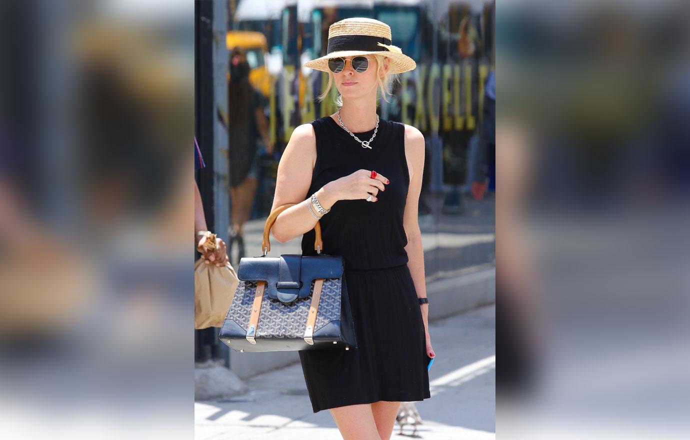Nicky Hilton Beats NYC Heatwave In Chic LBD-Boater Hat Combo