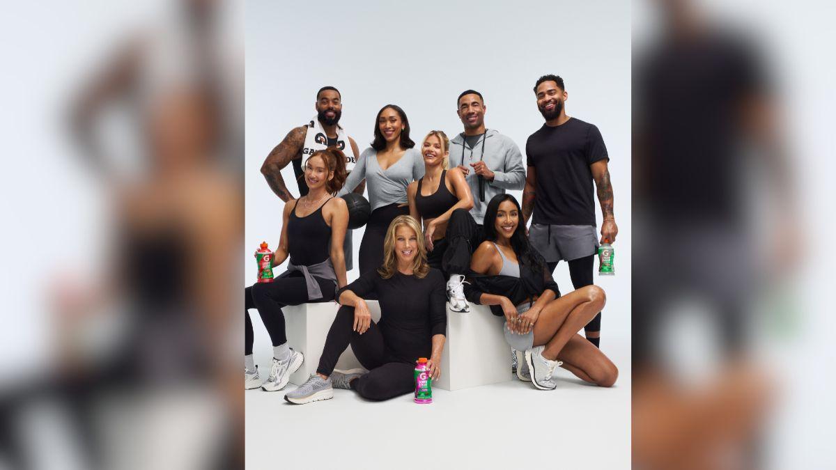 image of The star loves drinking her Gatorade. 