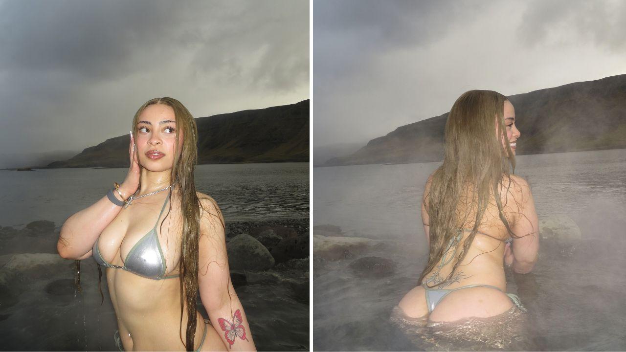 image of The rapper gave her vacation a playful name, captioning her Instagram photos 'spiceland 😍.'