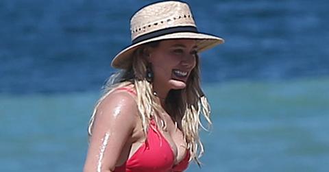 Hilary Duff Bikini Beach Mexico Long