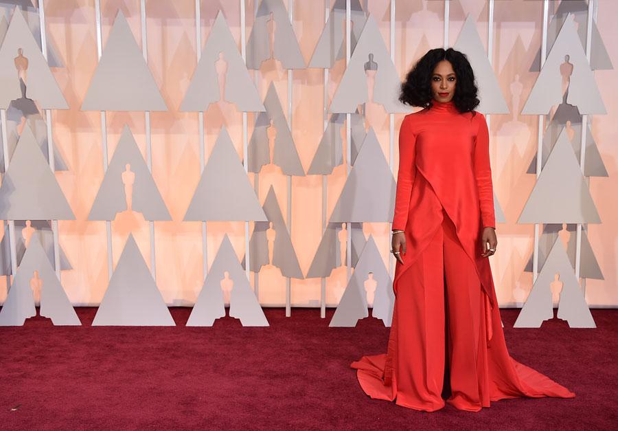 Solange knowles 2015 wackiest oscar arrivals