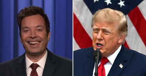 Photo of Jimmy Fallon and Donald Trump.