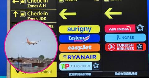 Composite Photos of Air India and Flight Details At Gattwick Airport