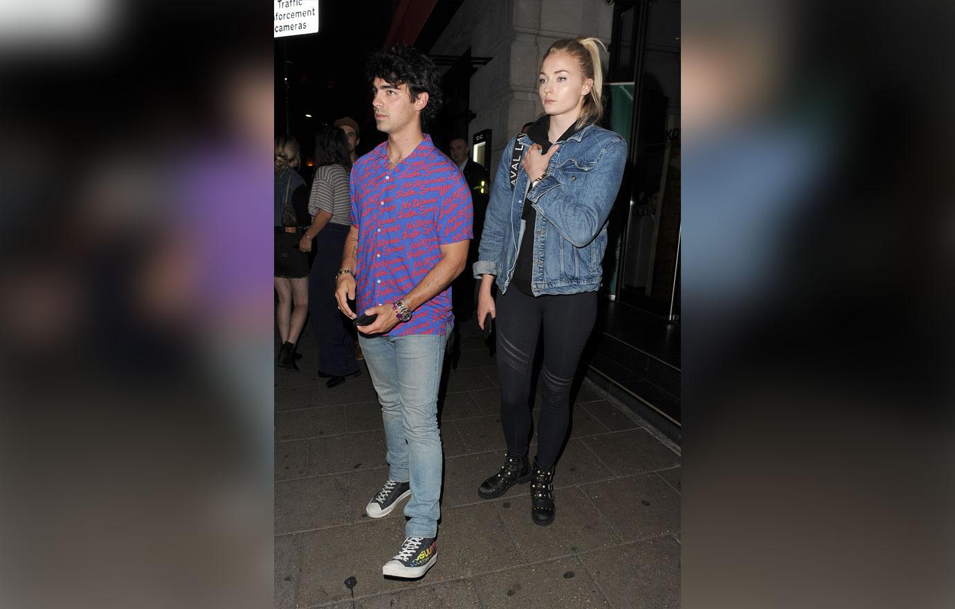 Joe Jonas and Sophie Turner enjoy a date night at Novikov restaurant in Mayfair