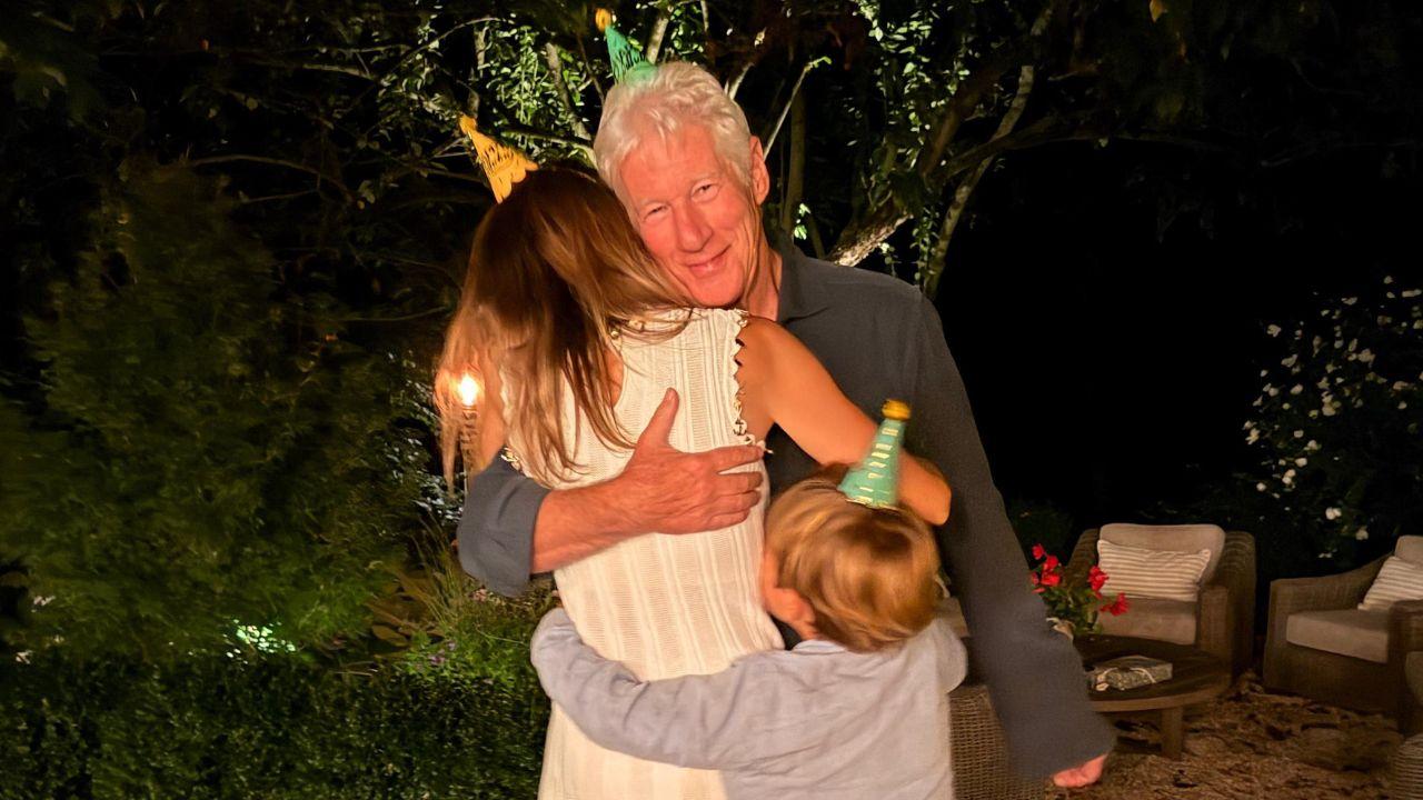 Image of Alejandra Silva gave fans a rare glimpse of son James as the family celebrated Richard Gere's 77th birthday together.
