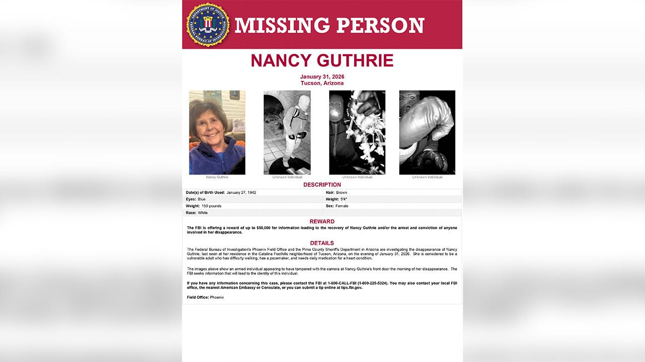 Image of Nancy Guthrie's family is offering a more than $1 million reward for her 'recovery.'