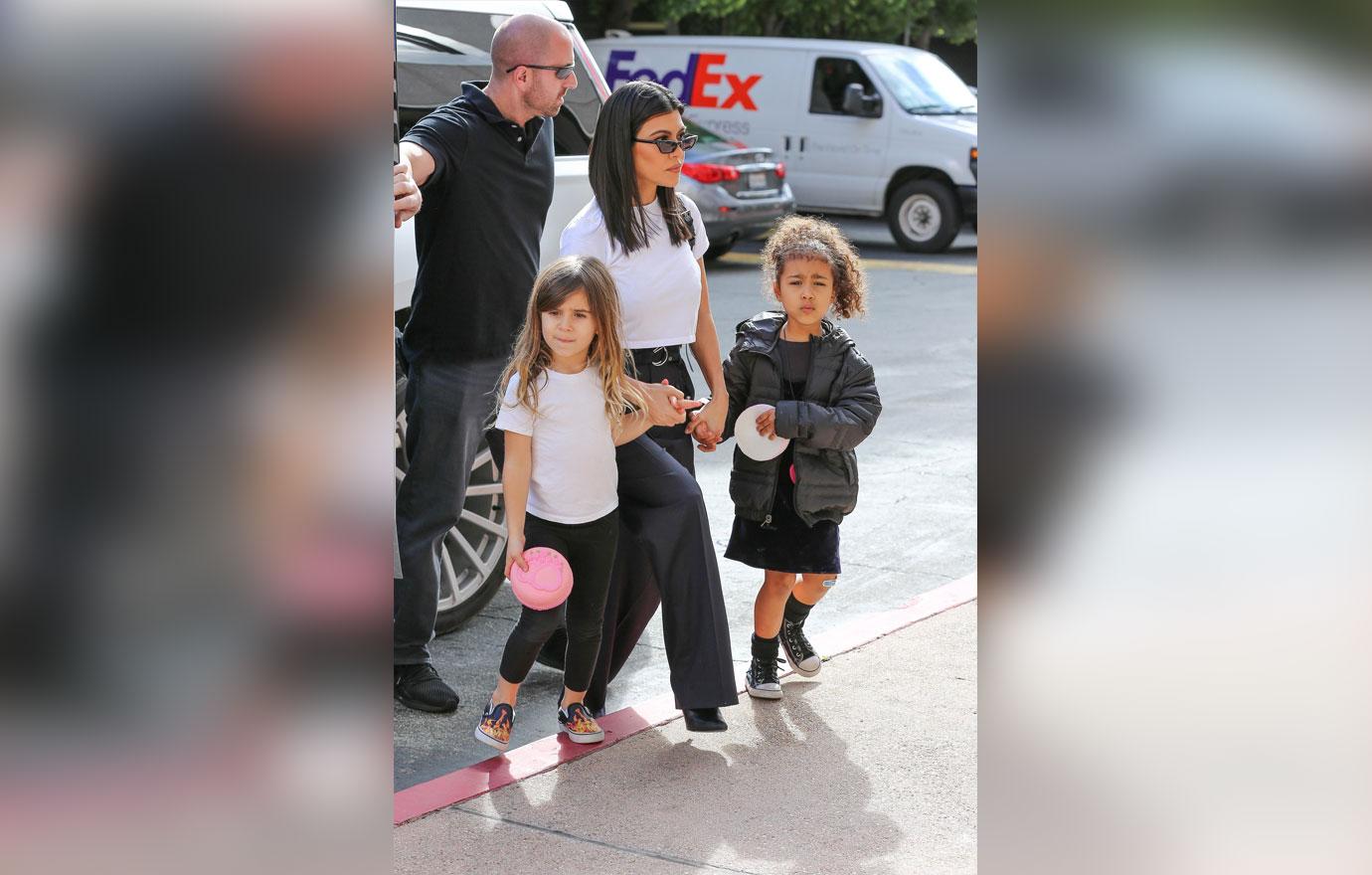 Kourtney Kardashian takes Penelope and North to an art class