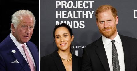 Photo of King Charles, Meghan Markle and Prince Harry.