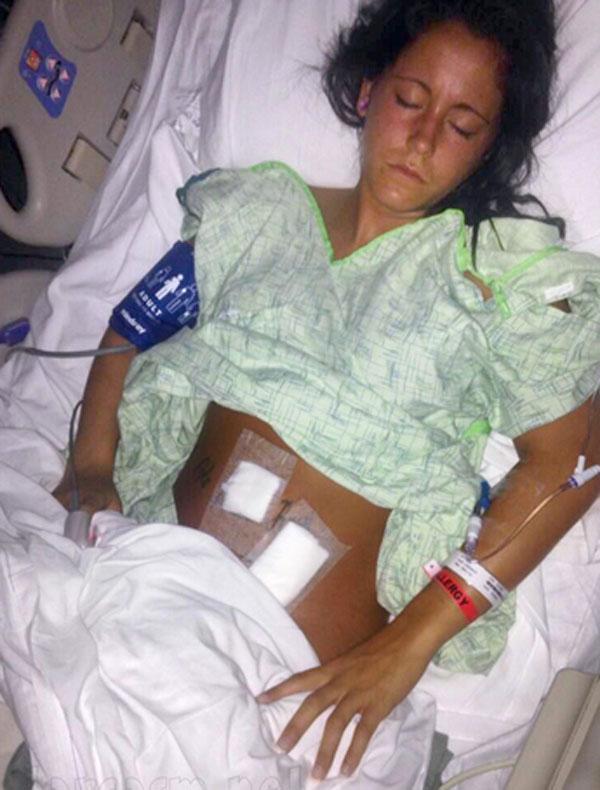 Jenelle evans appendix surgery