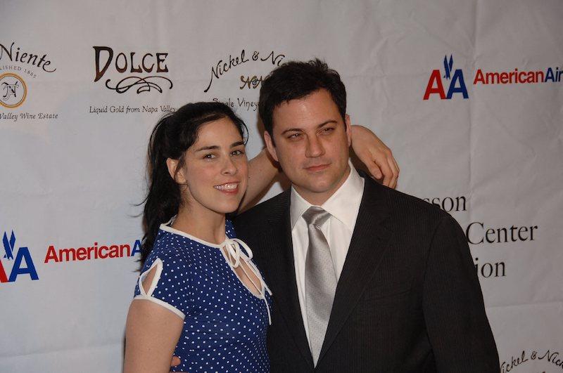 jimmy kimmel sarah silverman pokes fun bf