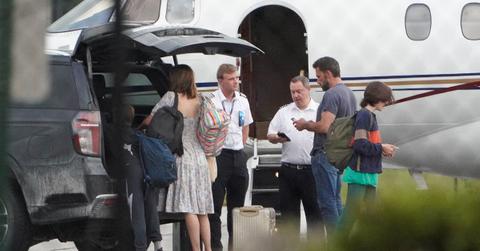 ben affleck children seen leaving georgia airport on private jet after lavish wedding pp